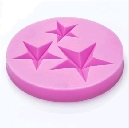 MOLDE DE SILICONA ESTRELLAS X 3