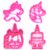 SET X 4 CORTANTES UNICORNIO 3D