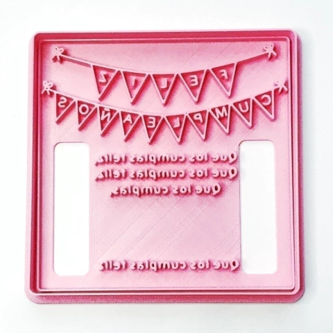 CORTANTE 3D CARTELON FELIZ CUMPLEAÑOS