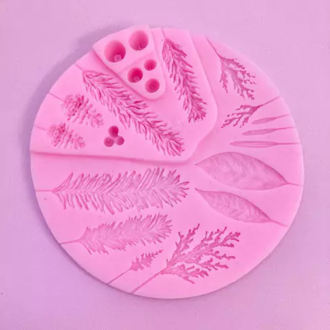 MOLDE DE SILICONA FOLLAJE