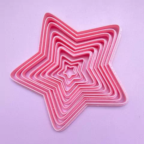 SET CORTANTE 3D ESTRELLAS ARBOL X 10