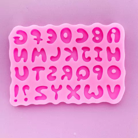 MOLDE DE SILICONA ABECEDARIO REDONDO