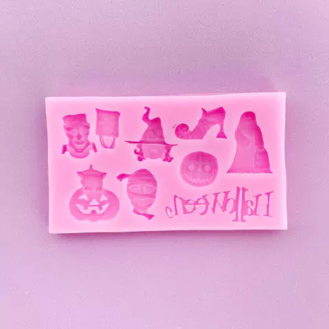 MOLDE DE SILICONA HALLOWEEN X 9