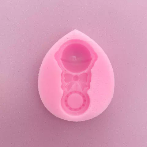 MOLDE DE SILICONA BABY SHOWER SONAJERO