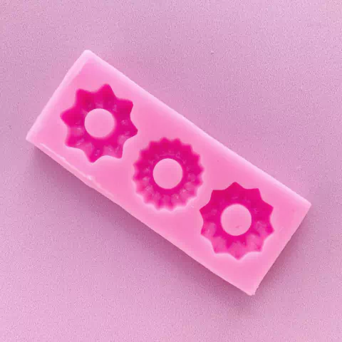 MOLDE DE SILICONA DONAS MINI X 3