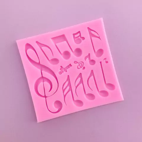 MOLDE DE SILICONA NOTAS MUSICALES