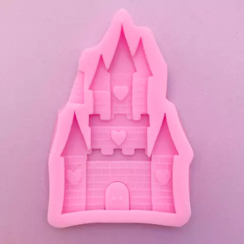 MOLDE DE SILICONA CASTILLO CORAZONES