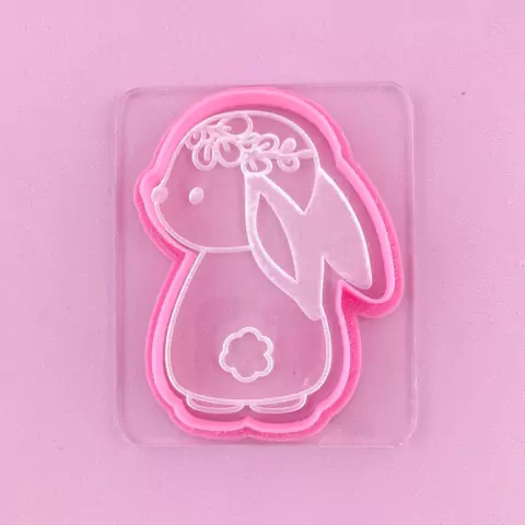 ACRILICO CON MARCADOR CONEJA DE PASCUA