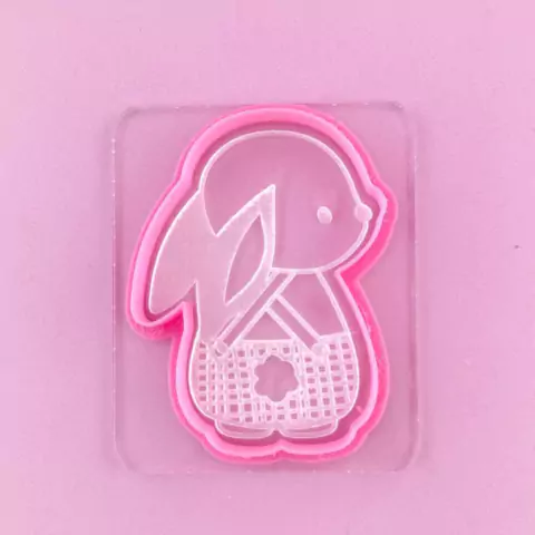 ACRILICO CON MARCADOR CONEJO DE PASCUA