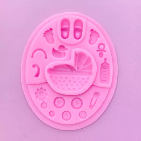 MOLDE DE SILICONA BABY SHOWER VARIEDAD