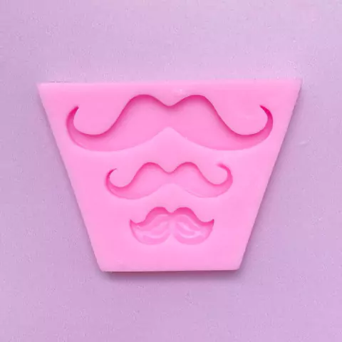 MOLDE DE SILICONA BIGOTES X 3
