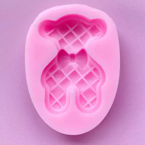 MOLDE DE SILICONA OSO CUADRICULADO