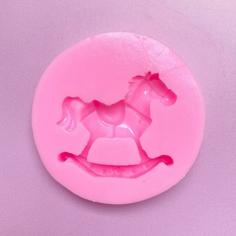 MOLDE DE SILICONA BABY SHOWER CABALLITO MECEDOR
