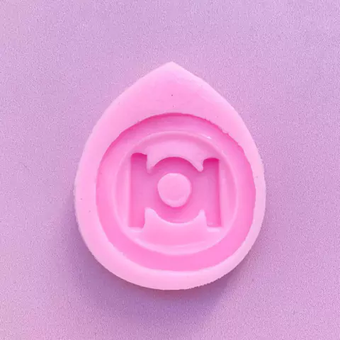 MOLDE DE SILICONA SUPERHEROE LOGO LINTERNA VERDE