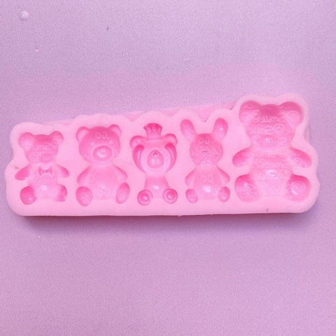 MOLDE SILICONA OSOS X5 RECTANGULAR