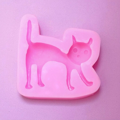 MOLDE DE SILICONA HALLOWEEN GATO