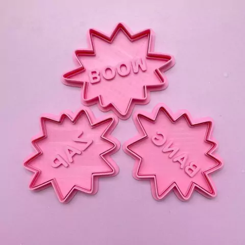 CORTANTE 3D SUPER HÉROES SET ONOMATOPEYA