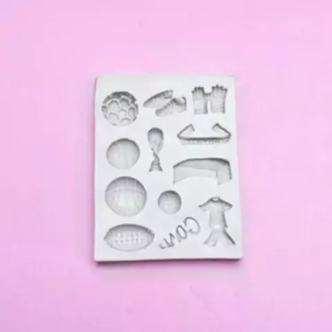 MOLDE DE SILICONA FUTBOL GOAL PELOTAS X 4