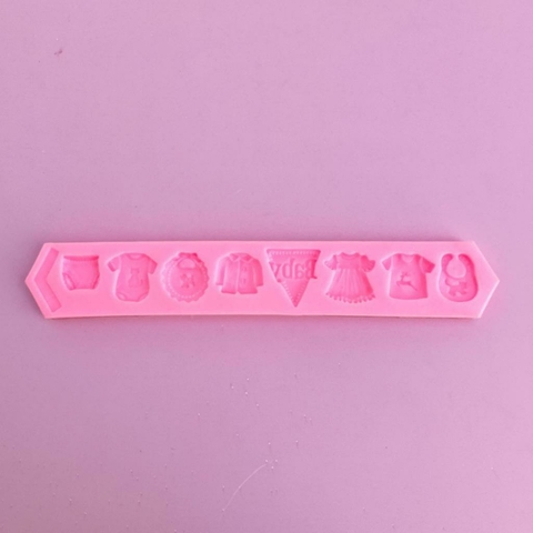 MOLDE DE SILICONA BABY SHOWER X 8