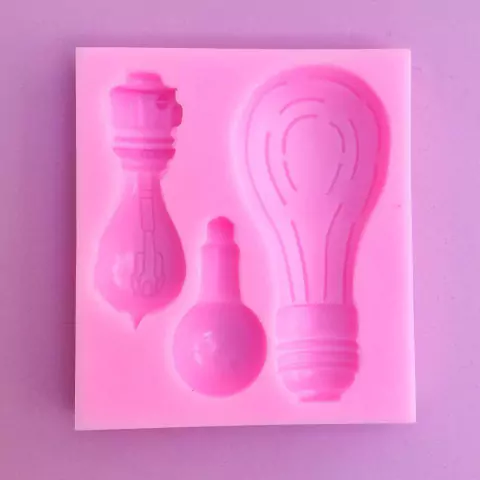 MOLDE DE SILICONA FOCO DE LUZ X 3