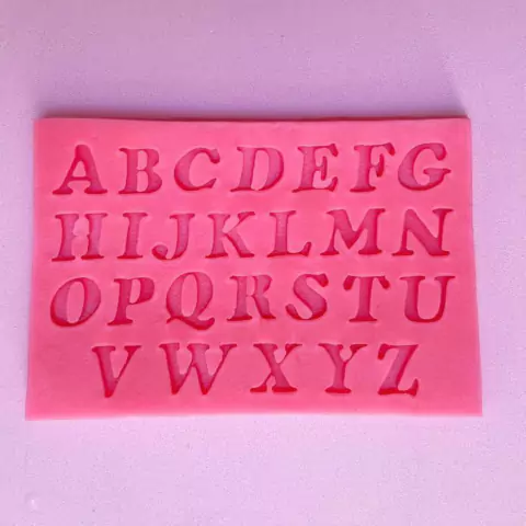 MOLDE DE SILICONA ABECEDARIO MINI SERIF