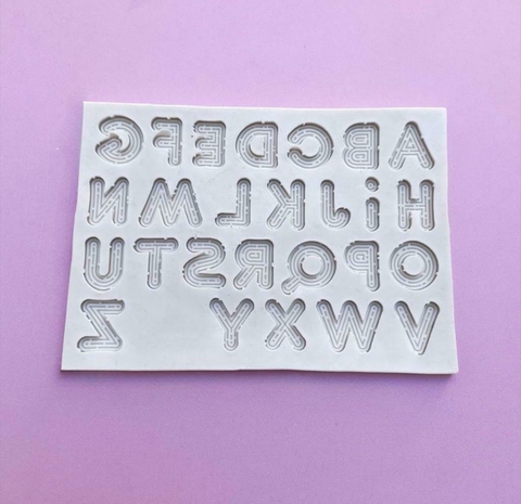 MOLDE DE SILICONA ABECEDARIO LINEAS