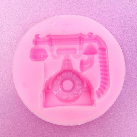 MOLDE DE SILICONA TELEFONO VINTAGE