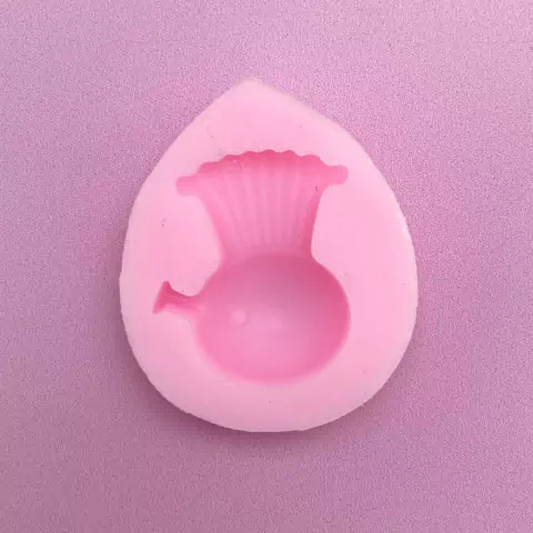 MOLDE DE SILICONA PEZ PLUMERO