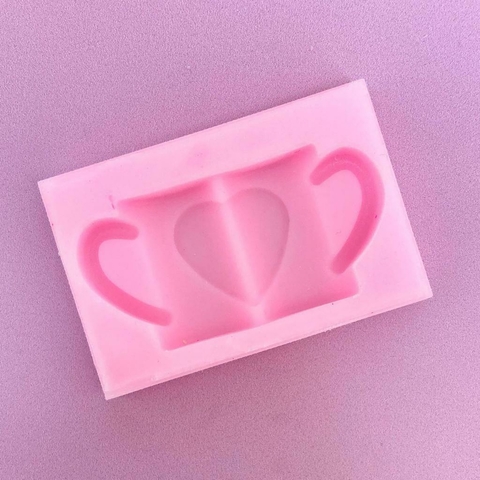 MOLDE DE SILICONA TAZAS LOVE