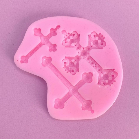 MOLDE DE SILICONA CRUCES X 3