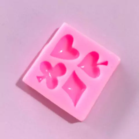 MOLDE DE SILICONA SIMBOLOS DE CARTAS DE POCKER