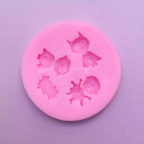 MOLDE DE SILICONA SUPER HEROES Y ONOMATOPEYA