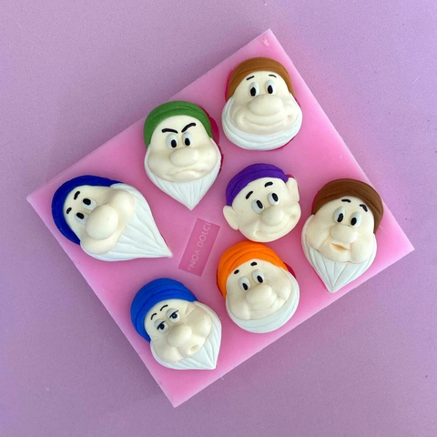 MOLDE DE SILICONA BLANCANIEVES ENANOS - comprar online