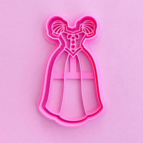 CORTANTE 3D RAPUNZEL VESTIDO - comprar online