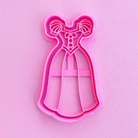 CORTANTE 3D RAPUNZEL VESTIDO - comprar online