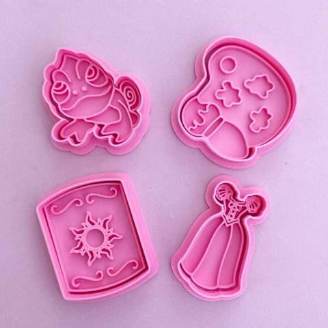 CORTANTE 3D RAPUNZEL SET X 4 - comprar online