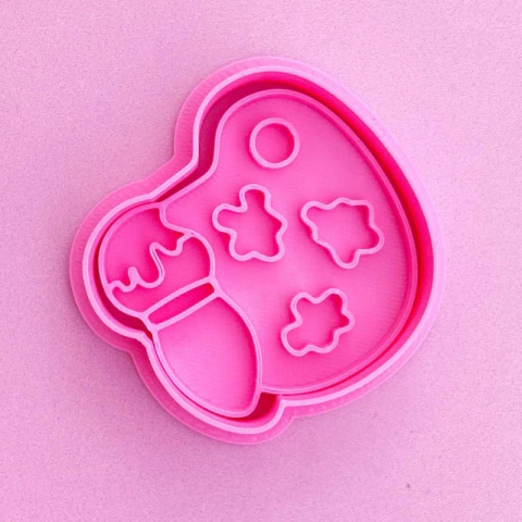 CORTANTE 3D RAPUNZEL PALETA DE PINTOR - comprar online