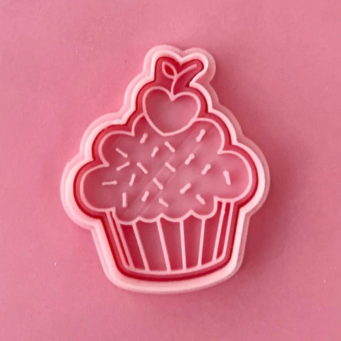 CORTANTE 3D CUPCAKE CEREZA - comprar online