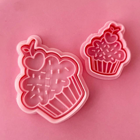 CORTANTE 3D SET X 2 CUPCAKE CEREZA - comprar online