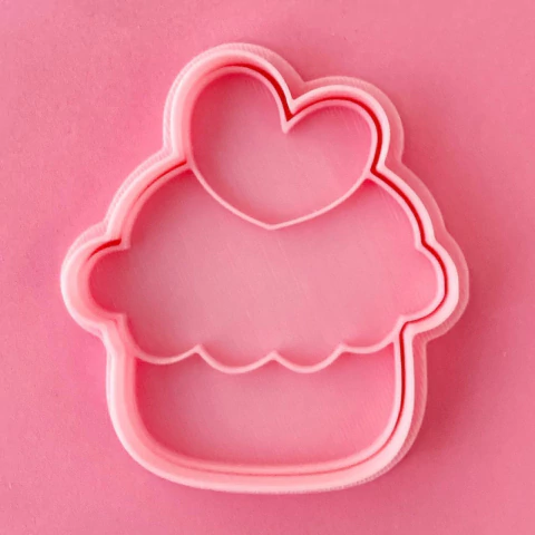 CORTANTE 3D CUPCAKE CORAZÓN - comprar online