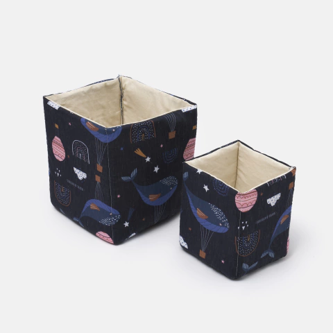 Cubo x2 Organizador BALLENA EN GLOBO - comprar online