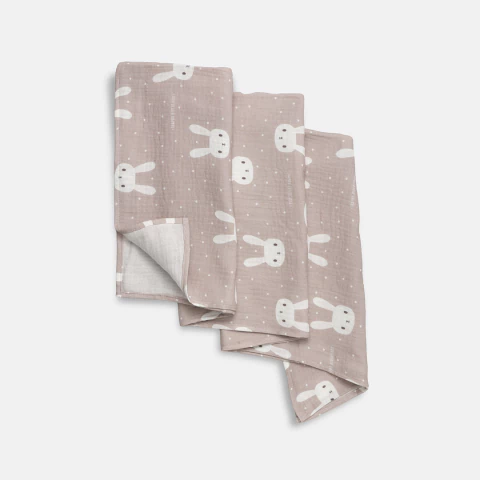 MANTA GASA BABY COTTON CONEJO GRIS - comprar online