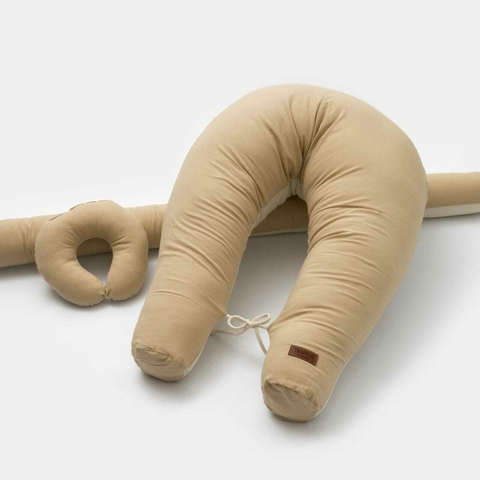 KIT BEIGE (ALMOHADON POSTURAL & LACTANCIA + NIDO CONTENEDOR / REDUCTOR + CUELLO CERVICAL)