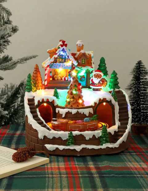 Adorno Aldea Ginger con luces y sonido