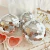 Vaso con tapa y sorbete Disco Ball plateado - comprar online