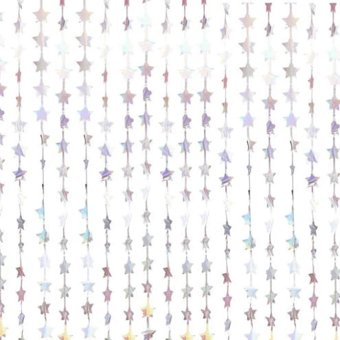 Cortina estrellas plateadas