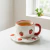 Set de Taza y Platito Frutillas