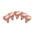 Set x 5 Mini Globos corazon gold rose 12 cm