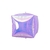 Set de 5 Globos Cubo lila iridiscente 48 cm - comprar online