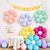 Set x 5 Globos Margaritas pastel y blanco - AIRE objetos decorativos